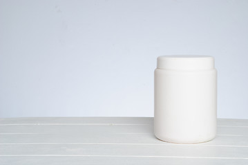 Image showing White cosmetic bottle