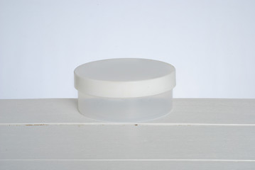 Image showing White cosmetic bottle