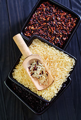 Image showing raw rice in bowls