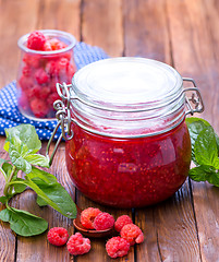 Image showing raspberry and jam