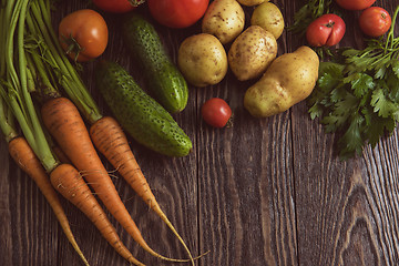 Image showing freshly grown raw vegetables