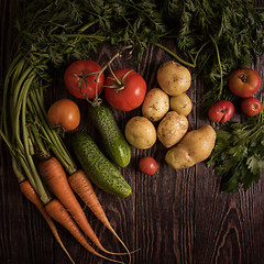 Image showing freshly grown raw vegetables