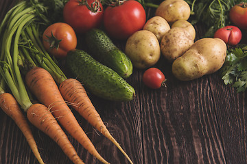 Image showing freshly grown raw vegetables