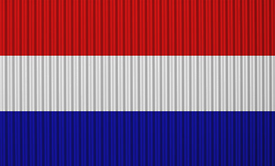 Image showing Flag on corrugated iron