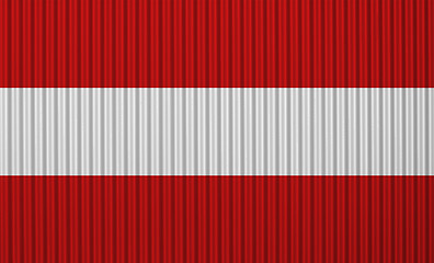 Image showing Flag on corrugated iron