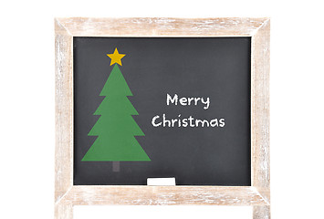 Image showing Christmas greetings on board