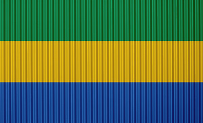 Image showing Flag on corrugated iron