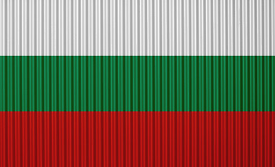 Image showing Flag on corrugated iron