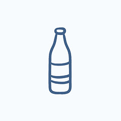 Image showing Glass bottle sketch icon.