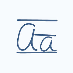 Image showing Cursive letter a sketch icon.