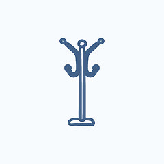 Image showing Hanger for outer clothing sketch icon.