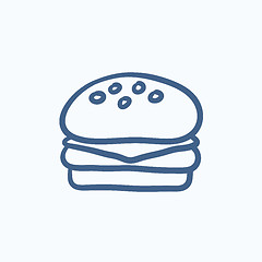 Image showing Hamburger sketch icon.