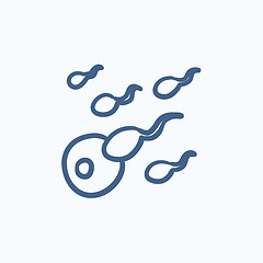 Image showing Fertilization sketch icon.