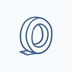Image showing Roll of adhesive tape sketch icon.