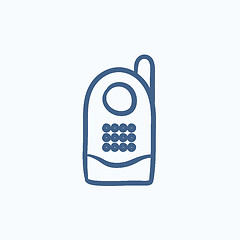 Image showing Radio baby monitor sketch icon.