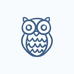 Image showing Owl sketch icon.