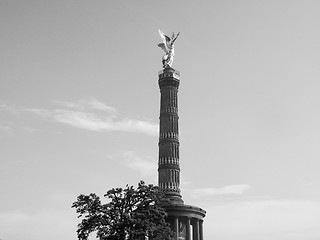 Image showing Angel statue in Berlin in black and white