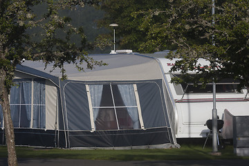 Image showing caravan with awning