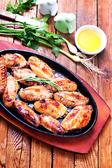 Image showing fried chicken wings