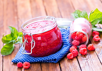 Image showing raspberry and jam