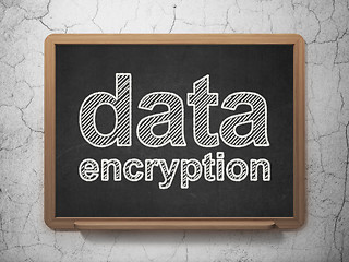 Image showing Safety concept: Data Encryption on chalkboard background