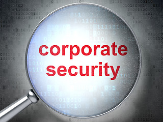 Image showing Safety concept: Corporate Security with optical glass