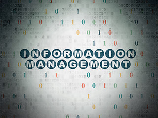 Image showing Information concept: Information Management on Digital Data Paper background