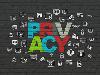 Image showing Privacy concept: Privacy on wall background