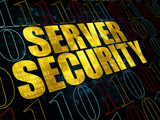 Image showing Privacy concept: Server Security on Digital background