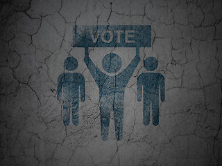 Image showing Political concept: Election Campaign on grunge wall background