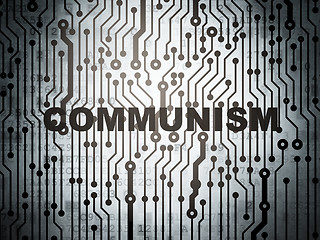 Image showing Political concept: circuit board with Communism