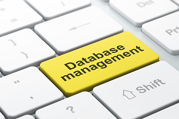Image showing Database concept: Database Management on computer keyboard background