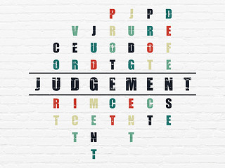 Image showing Law concept: Judgement in Crossword Puzzle