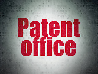 Image showing Law concept: Patent Office on Digital Data Paper background