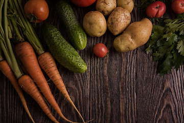 Image showing freshly grown raw vegetables