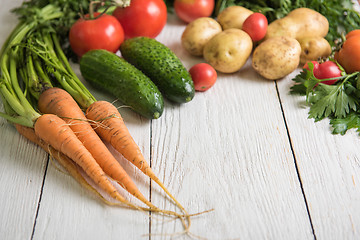 Image showing freshly grown raw vegetables