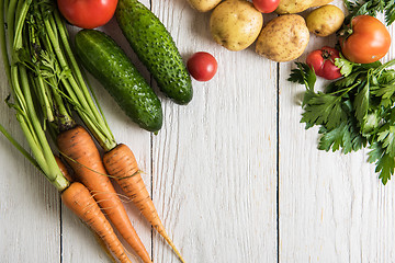 Image showing freshly grown raw vegetables