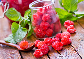 Image showing raspberry and jam