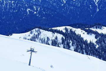 Image showing Snow in mountains. 