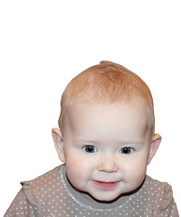 Image showing little baby smiling and isolated