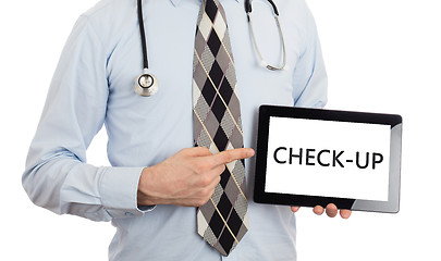 Image showing Doctor holding tablet - Check-up