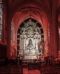 Image showing Inside of a creepy old church