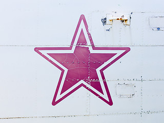 Image showing Star symbol on an old warplane