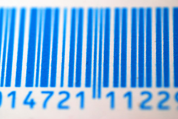 Image showing Blue Bar Code