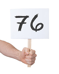 Image showing Sign with a number, 76