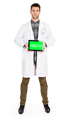 Image showing Doctor holding tablet - Healthy