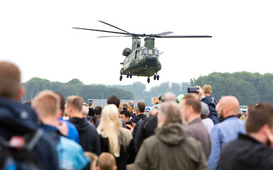 Image showing LEEUWARDEN, NETHERLANDS - JUNE 11 2016: Chinook CH-47 military h