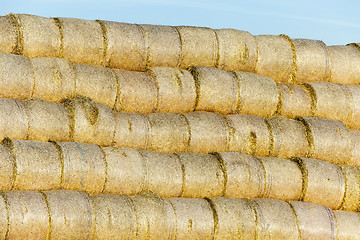 Image showing stack of straw in the field