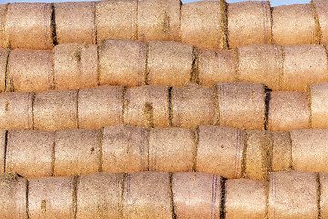 Image showing stack of straw in the field