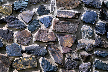 Image showing The texture in the form of a wall of colored quartz